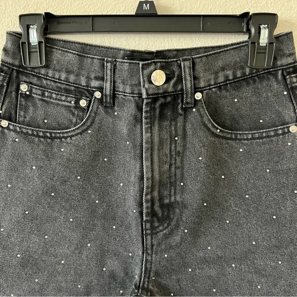 NWT Generation Love x Revolve Freya Crystal Bermuda Denim ShortsRaw Hem SZ XS
